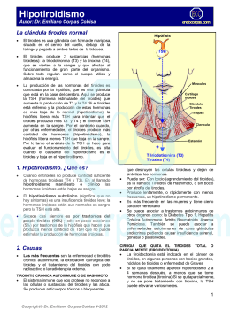 Hipotiroidismo (funcionamiento bajo del tiroides)