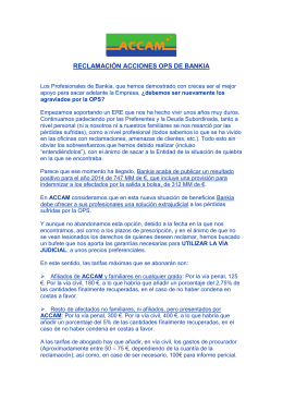 263 13/03/2015 Reclamación acciones OPS de Bankia