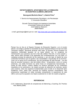 Más información - Indusnet - Universidad Politécnica de Madrid
