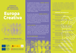 Folleto Europa Creativa 2014 - Ministerio de Educación, Cultura y