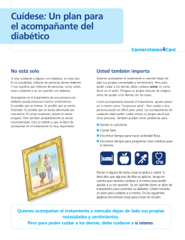 Cuídese: Un plan para el acompañante del diabético