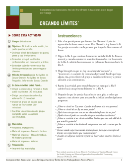 CREANDO LÍMITES* - Peer Education & Evaluation Resource Center