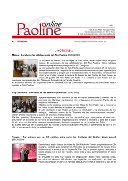 NOTICIAS - Paoline.org