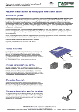 Resumen de los sistemas de montaje para instalaciones solares