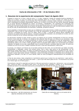 Carta de información n°20 – 15 de Octubre 2012 1