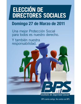 Folleto Elecciones Sociales 2011