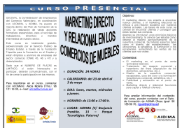 Folleto Curso Marketing Directo y Relacional 705.2