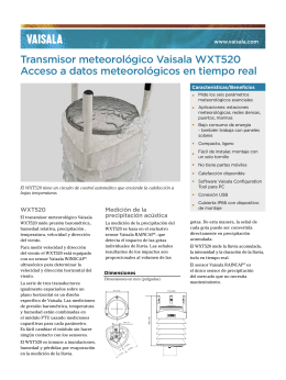 Transmisor meteorológico Vaisala WXT520 Acceso a datos