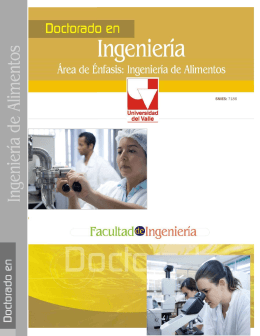 Folleto de Doctorado en Ingeniería de Alimentos en formato pdf.