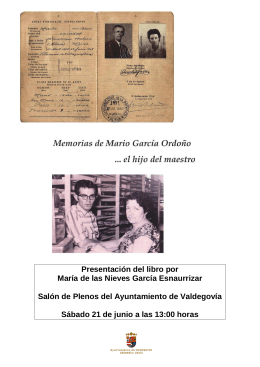 Presentación del libro por María de las Nieves García Esnaurrizar