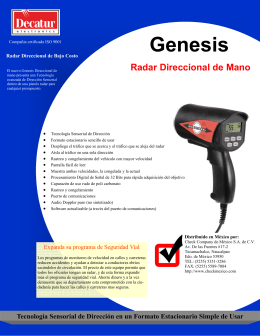 Folleto Radar Genesis Handheld Directional.pub