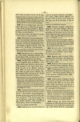 - 74 - drid, 1772, un folleto on 4.°, de 16 pág. 555. De nova quadam