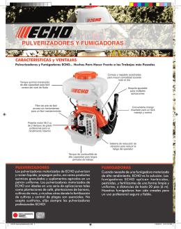 Folleto Fumigadoras ECHO 2013 - PROASA, Promotores Agrícolas