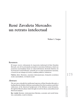 René Zavaleta Mercado: un retrato intelectual