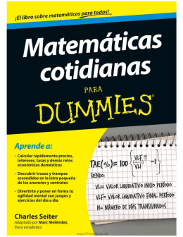 Matemáticas cotidianas para Dummies