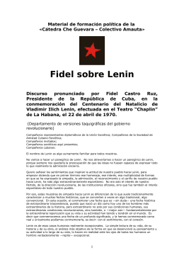Fidel sobre Lenin