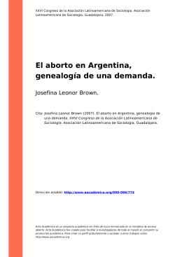 El aborto en Argentina, genealogía de una