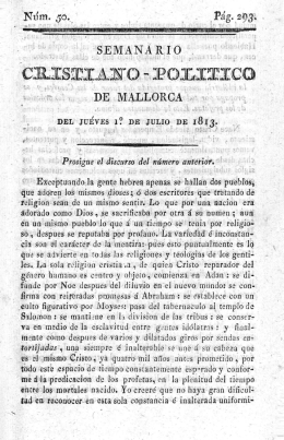 Semanario Cristiano Político de Mallorca Tomo II