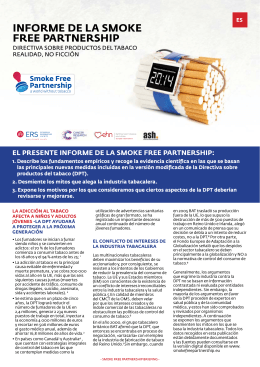 Descarga el Informe de la Smoke Free Partnership