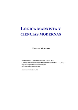 LÓGICA MARXISTA Y CIENCIAS MODERNAS - LCT-CWB