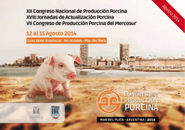 Agosto 2014 - Congreso Producción Porcina
