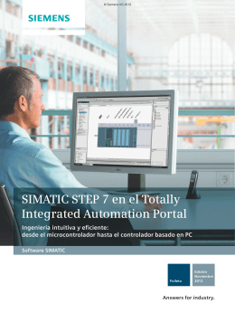 SIMATIC STEP 7 en el Totally Integrated Automation Portal