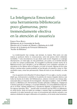 La Inteligencia Emocional - Asociación Andaluza de Bibliotecarios