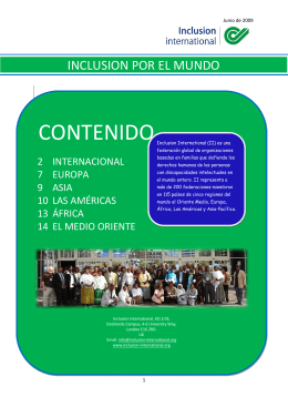 CONTENIDO - Inclusion International