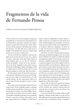 Fragmentos de la vida de Fernando Pessoa