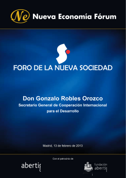 Don Gonzalo Robles Orozco Secretario General de Cooperación