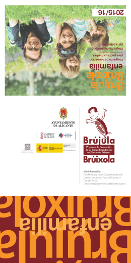 Folleto y hoja de inscripción del Programa Brújula / Bruixola