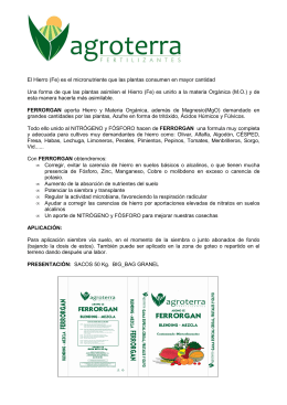 FOLLETO FERRORGAN - Agroterra Fertilizantes SL