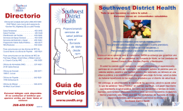 Southwest District Health Guía de Servicios