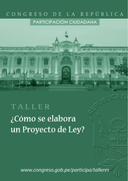 Folleto proyectoLey - Congreso de la República del Perú