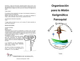 Organización para la Misión Kerigmática Parroquial
