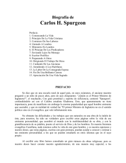 Biografía de Carlos H. Spurgeon