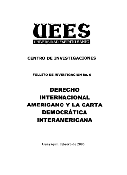 DERECHO INTERNACIONAL AMERICANO Y LA CARTA