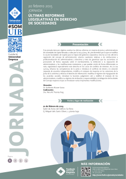 Folleto Jornada Derecho de Sociedades (UIB)