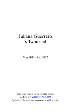 Juliana Guerrero `s Twournal