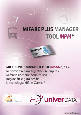 Folleto MifarePlus Manager