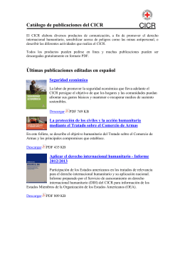 Ultimas publicaciones editadas en español por el CICR