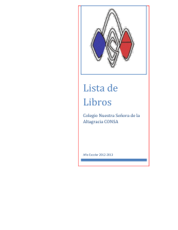 Lista de Libros - CONSA - Colegio Nuestra Señora de la Altagracia