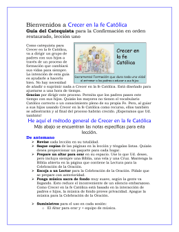 Lesson catechist ROC 1- español