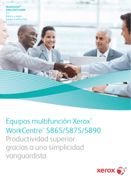 Folleto Xerox WorkCentre 5865 / 5875 / 5890