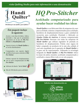 Folleto Handi Quilter Pro-Stitcher