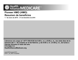 Pioneer HMO (HMO) - Health Alliance Medicare Advantage Plans