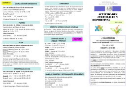 Folleto actividades curso 2013-2014