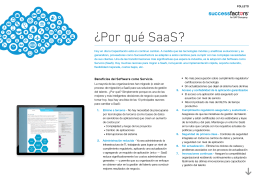 ¿Por qué SaaS? - Beneficios de SaaS (Colombian