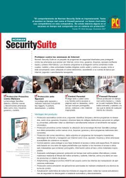 Folleto Norman Total Security Suite