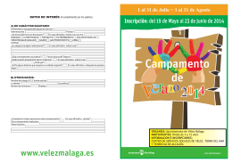 folleto CAMPAMENTO VERANO 2014